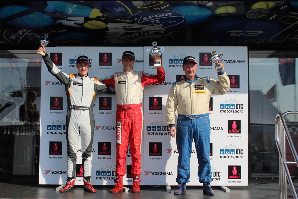 Podiet i heat 1. Tommy Nygaard foran Steffen Larsen og Mads Hedegaard Frederiksen
(Foto: JJ Media)